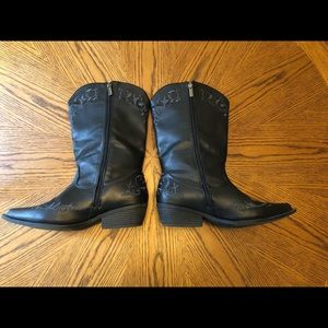 Wide Calf Embroidered Cowboy Boots